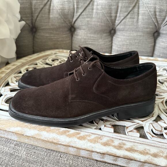 Salvatore Ferragamo Brown Suede Leather Oxford Shoes Men’s 8.5 main image 6